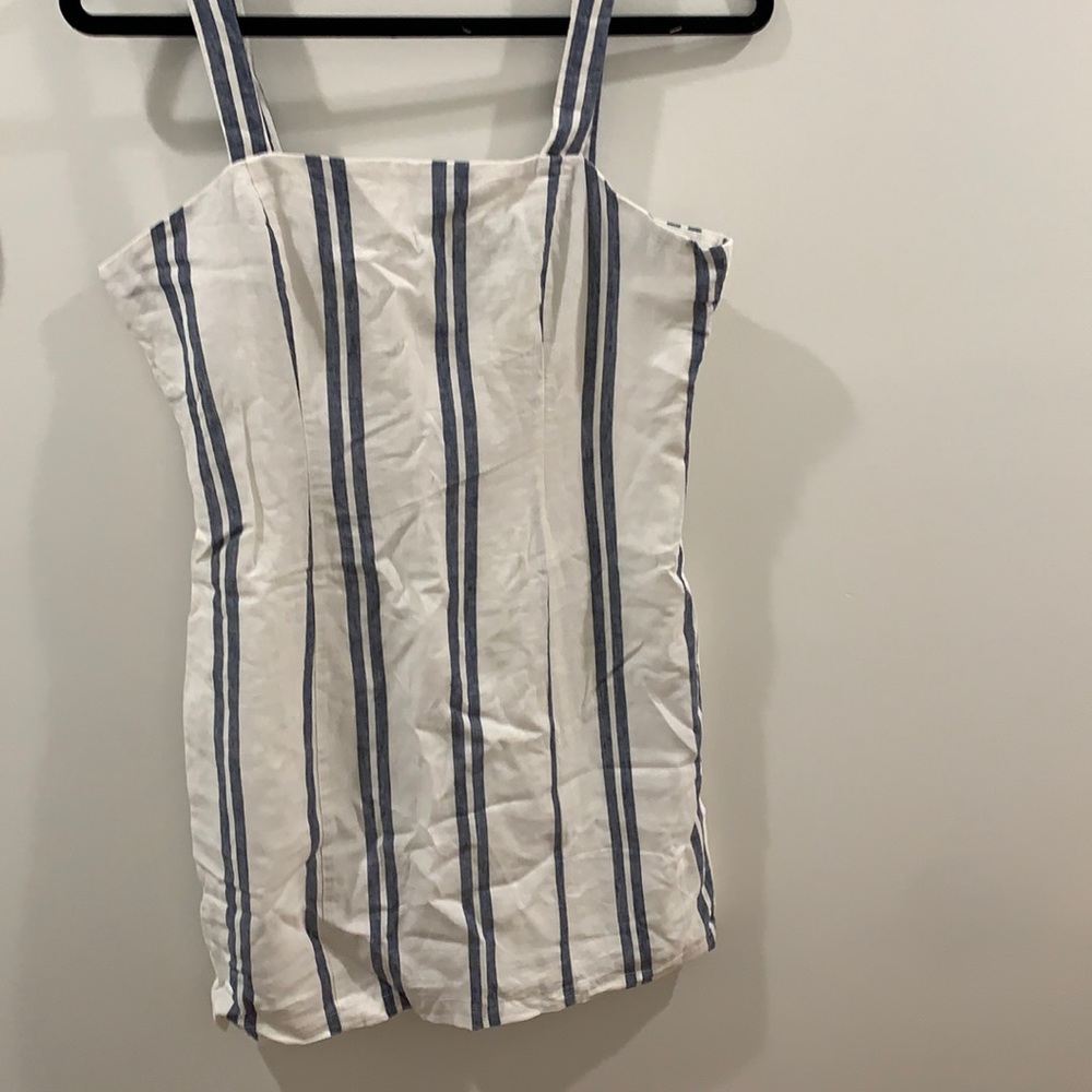 Forever 21 pinstripe dress , navy and white size large